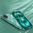 Tok iPhone 16, Magnetic Dual Glass, zöld