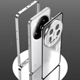 Tok Xiaomi 14 Ultra, Magnetic Dual Glass, ezüst