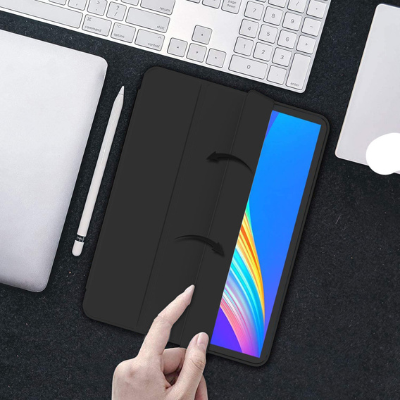 Tok iPad Pro 12.9" 2022/2021/2020 (6/5/4 gen.), Smart Pencil, tolltartóval, fekete
