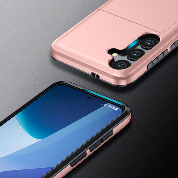 Telefontok a Samsung Galaxy A56 5G, Sliding Card Holder, rózsaszín