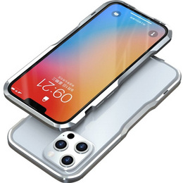 Teletok LUPHIE iPhone 13 Pro Max-hoz, Armor Bumper, ezüst