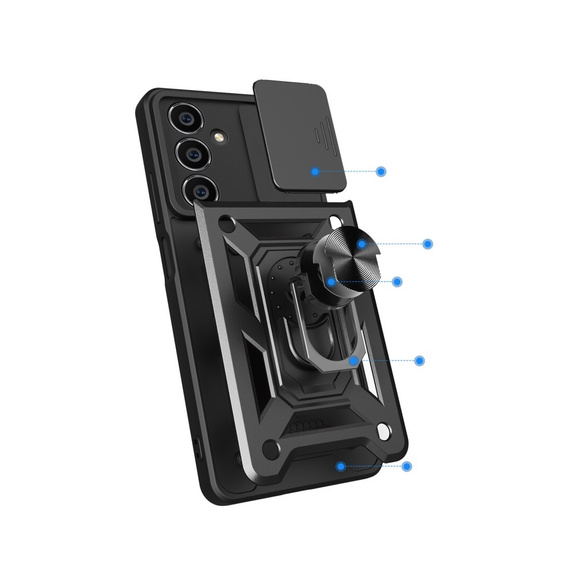 Telefontok a Samsung Galaxy A05s, CamShield Slide, fekete