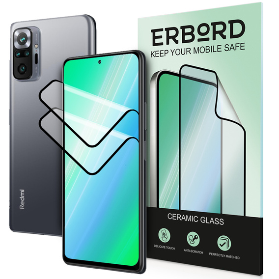 2x kerámia ERBORD hibrid üveg a Xiaomi Redmi Note 10 Pro