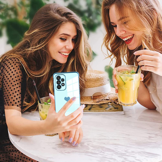 Telefontok a Samsung Galaxy A52/A52S, Electro heart, kék