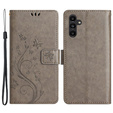 Pattintható tok a Samsung Galaxy A55 5G, Wallet, Butterfly, lila