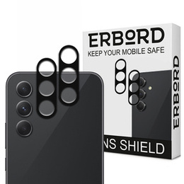 2x ERBORD edzett üveg a kamera számára, hogy Samsung Galaxy A15 4G / A15 5G, fekete