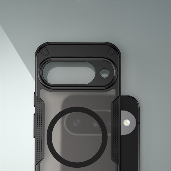 Páncélozott tok Google Pixel 10 Pro XL-hez, MagSafe, matt, fekete