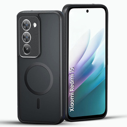 Matt tok Xiaomi Redmi 15 5G / 4G, MagSafe-hoz, áttetsző fekete