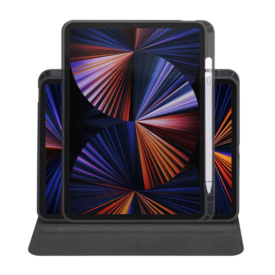 Tok iPad Pro 11" 2022/2021/2020 (4/3/2 gen.), tolltartóval, 360°-os forgatható, fekete