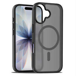 Matt tok iPhone 17 készülékhez, MagSafe-hoz, áttetsző fekete