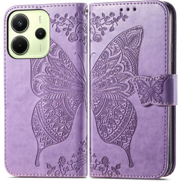 Pattintható tok a Xiaomi Redmi Note 14 4G, Butterfly, lila