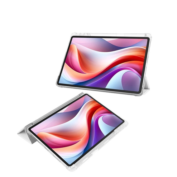 Tok Lenovo Tab M11, Smartcase Hybrid, tolltartó résszel, szürke