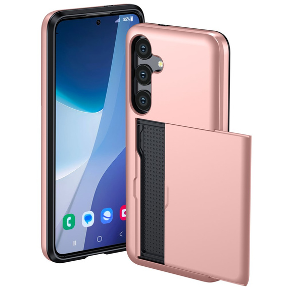 Telefontok a Samsung Galaxy A56 5G, Sliding Card Holder, rózsaszín