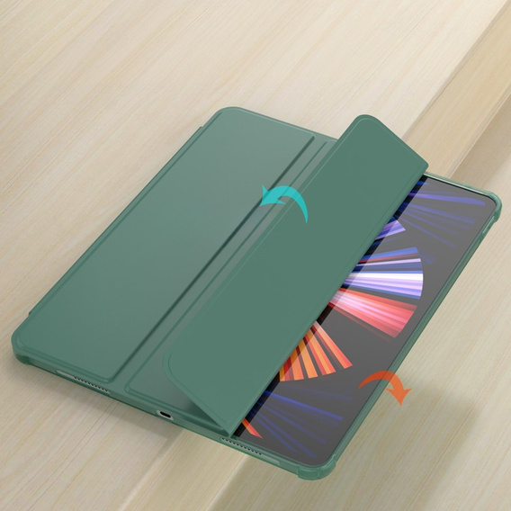 Tok iPad Pro 12.9" 2022/2021/2020 (6/5/4 gen.), Smart Pencil, tolltartóval, zöld