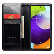 CASEME flip tok Samsung Galaxy A52/A52s, Waxy Textured, fekete