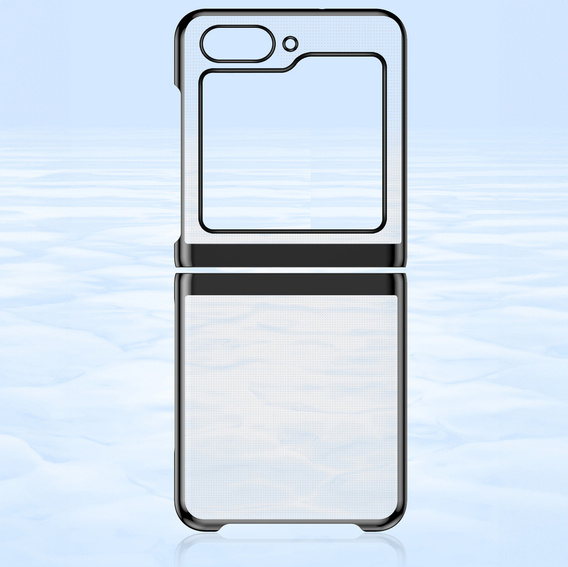 Tok Samsung Galaxy Z Flip7 FE / Z Flip6, PC Case, átlátszó / fekete