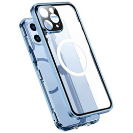 Magnetic Dual Glass MagSafe tok iPhone 13 Pro, kék