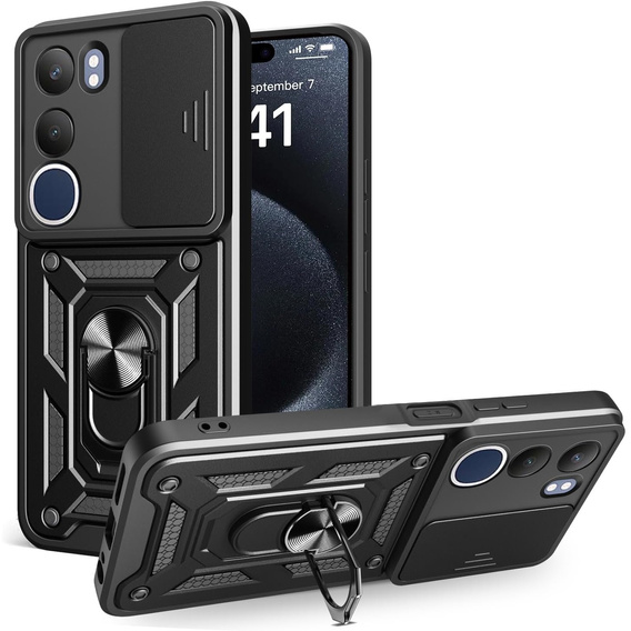 Telefontok a Vivo Y19s, CamShield Slide, fekete