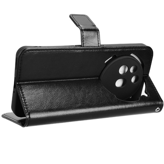 Pattintható tok a Nothing Phone 3A Pro, Crazy Horse Wallet, fekete