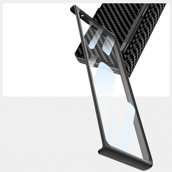 Tárca tok patenttal szénfekete Samsung Galaxy Z Fold 7 5G számára