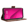 Pattintható tok a T Phone 2 5G, Card Slot, barna