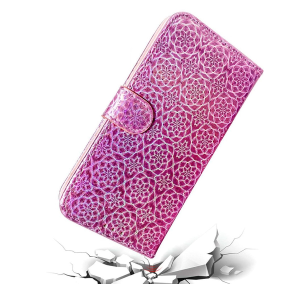 Pattintható tok a Oppo A17, Wallet mandala, rózsaszín
