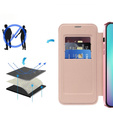 Pattintható tok a iPhone 15, RFID Wallet MagSafe CamShield, rózsaszín