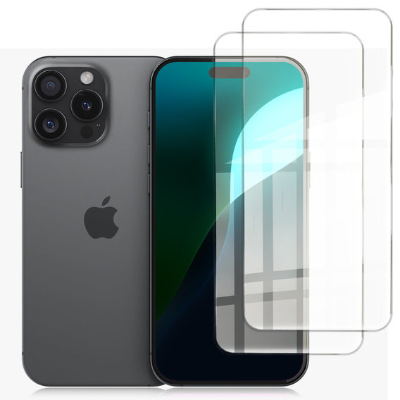 2x edzett üveg ERBORD 9H Hard Glass a képernyőn a iPhone 16 Pro Max