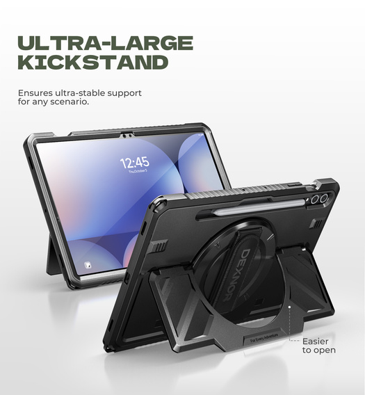 Dexnor 360° tok szíjjal és tolltartóval Samsung Galaxy Tab S9+ / S10+ készülékhez