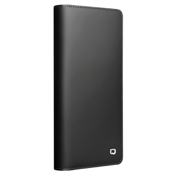 Flip tok Samsung Galaxy S25 Ultra, QIALINO Leather Wallet, fekete