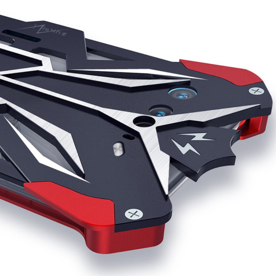Páncélozott tok Asus ROG Phone 7 5G, Aluminum Alloy, fekete / piros