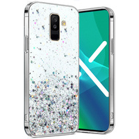 Telefontok a Samsung Galaxy A6 Plus 2018, Glittery, átlátszó