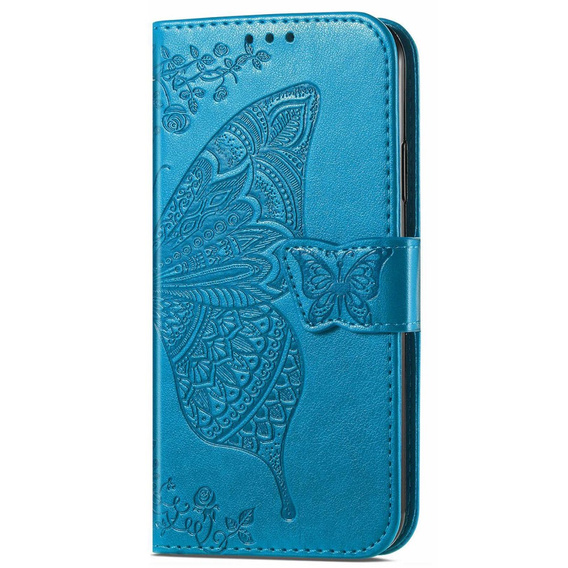 Pattintható tok a Motorola Moto G32, Butterfly, kék