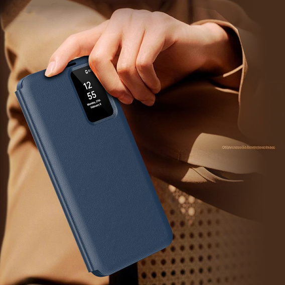 Flip tok Samsung Galaxy S25 Edge, Smart View Wallet, kék
