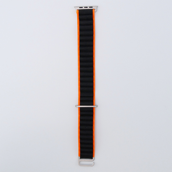 Nylon szíj Apple Watch 1/2/3/4/4/5/6/7/8/SE/ULTRA 42/44/45/45/49mm, narancssárga /  fekete