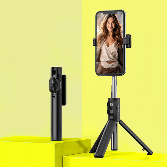 Szelfibot állvány funkcióval és Bluetooth távirányítóval, 6,5 cm és 9,5 cm közötti okostelefonokhoz