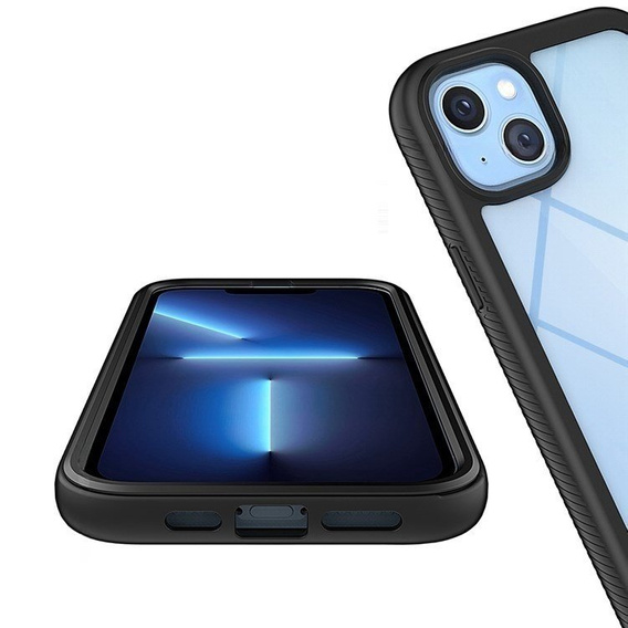 Tok iPhone 14 Plus készülékhez, Shockproof, fóliával, kék