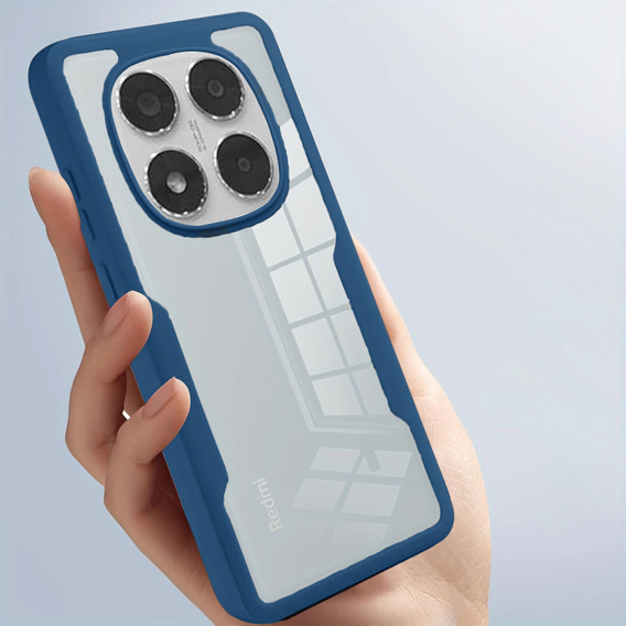 Tok Xiaomi Redmi Note 14 Pro 5G készülékhez, Shockproof, fóliával, sötétkék