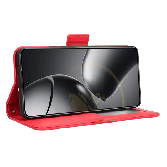 Pattintható tok a Xiaomi 14T, Card Slot, piros