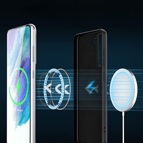 Telefontok a Samsung Galaxy S21 FE 5G, Silicone MagSafe, fekete