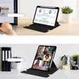 Billentyűzet tok iPad Pro 11" 2024 (5 gen.), Rotary 360° Leather, fekete
