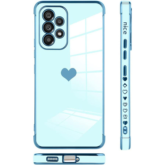 Telefontok a Samsung Galaxy A53 5G, Electro heart, kék