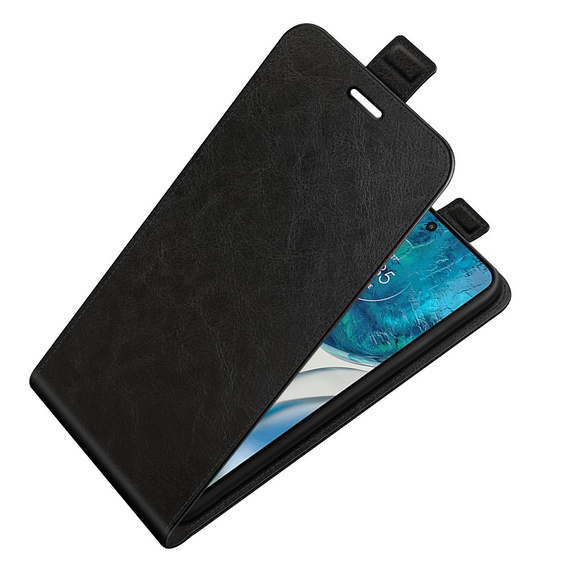 Pattintható tok a Motorola Moto G52 / G82 5G, Flip, fekete