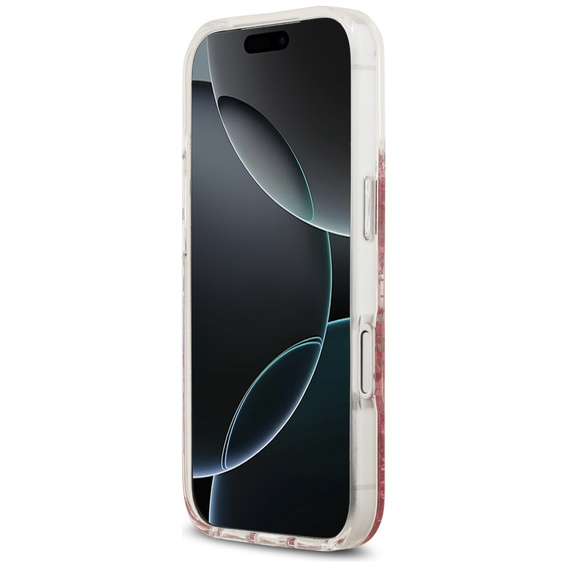 GUESS műgyanta aljú, csillogó MagSafe tok iPhone 17 Pro készülékhez