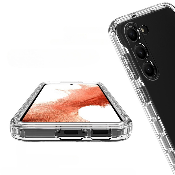 Tok Samsung Galaxy S23 készülékhez, Shockproof, fóliával, átlátszó