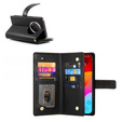 Pattintható tok a Honor Magic 7 Lite, Wallet Zipper Pocket, fekete