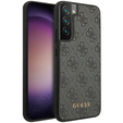 GUESS Telefontok a Samsung Galaxy S23, 4G Metal Gold Logo, szürke
