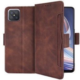 Pattintható tok a Oppo Reno 4 Z 5G, Card Slot, barna