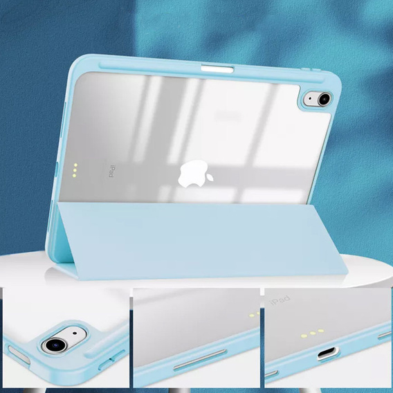 Tok iPad 10.9 2022 10 Gen, Smartcase Hybrid, tolltartó résszel, kék