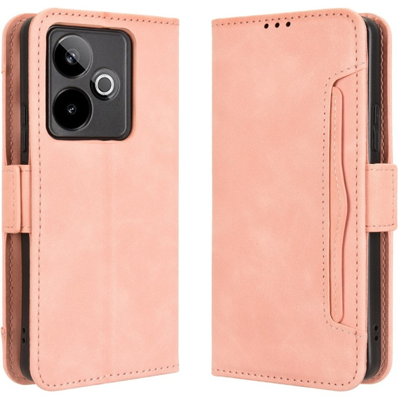 Pattintható tok a Realme GT 7 / 7T, Card Slot, rózsaszín